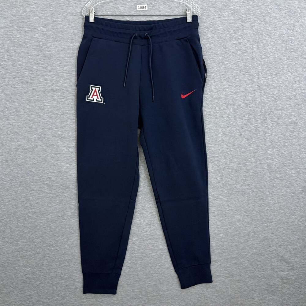 Nike Mens Size Medium Arizona Wildcats Navy Blue Fleece Jogger Sweatpants